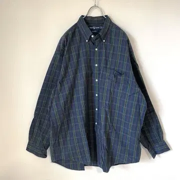 Vintage 랄프 로렌 BIG shirt 체크 긴팔 셔츠 XL