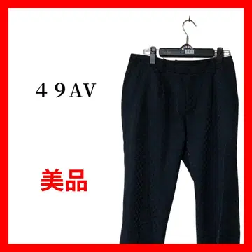 49AV 여성용 테이퍼드 팬츠 네이비 도트 무늬 B1804