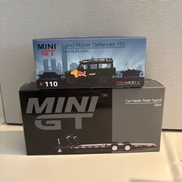 MINI-GT 1/64 110 랜드로버 카 커리어 트레일러