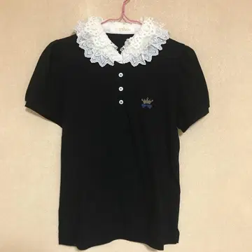 [미사용 새상품] 제인 마플 레이스 옷깃 티셔츠