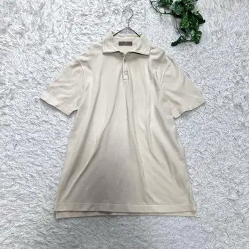 크루치아니 반팔 피케 셔츠 니트 코튼 베이지 54 이탈리아제