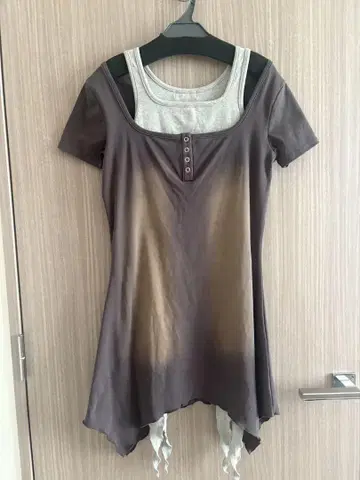 laguagem WASH 2PIECE 미니 원피스 M 사이즈 그레이