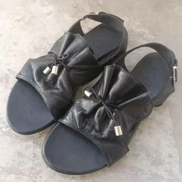 개더 샌들 블랙 38 24 24.5