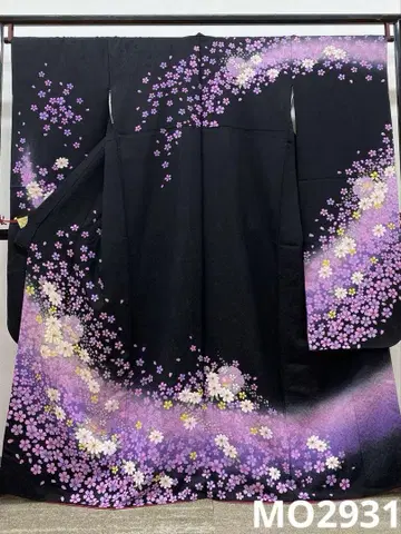 후리소데 럭셔리 금  금채 문양 기장 162cm