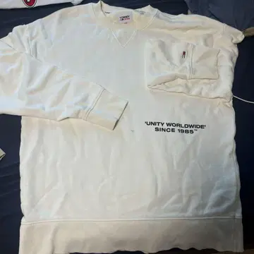 TOMMY JEANS 화이트 트레이너 M