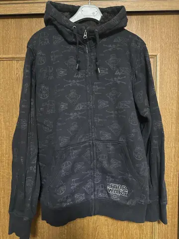 STARWARS UNIQLO 블랙 보아 후드티