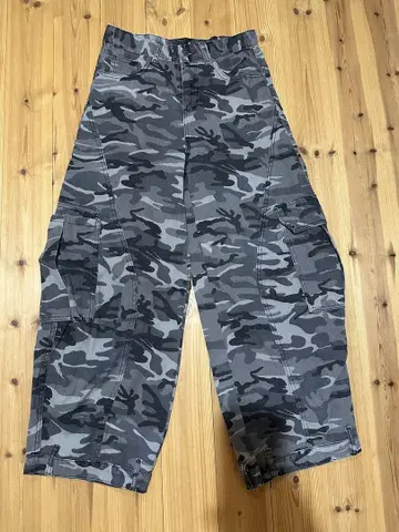 CRAMMY 카모 패턴 카고 팬츠 그레이 계열