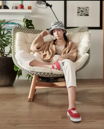 VANS 어센틱 뮬 빨간색