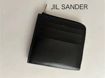 새상품급 질 샌더 L자 지퍼 지갑 카드 코인 케이스 블랙