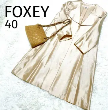 [ 실크 100% ] FOXEY 폭시 스텐카라 코트 사이즈 40