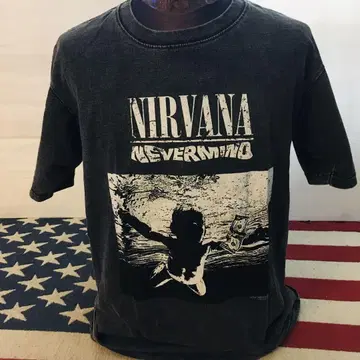 닐바나 Nirvana NEVERMIND L 밴드 티셔츠 락 티