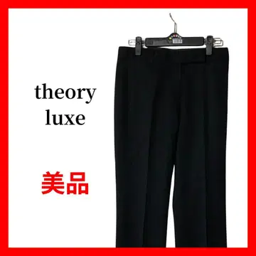 theory luxe 여성용 스트레이트 팬츠 블랙 오피스 B1806