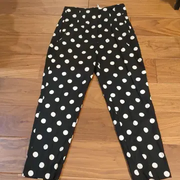ZARA 흑백 도트 패턴 팬츠 L사이즈