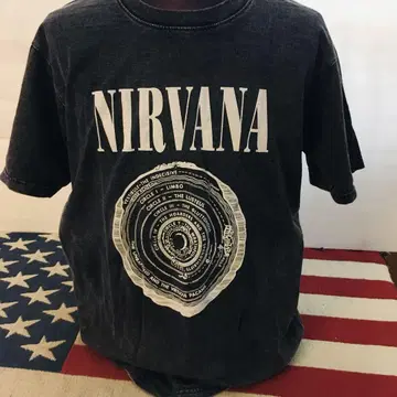 닐바나 Nirvana L 밴드 티셔츠 락 티
