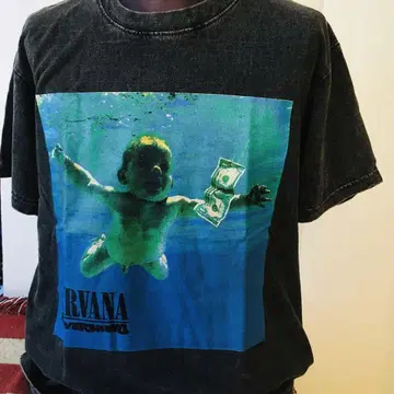 닐바나 Nirvana NEVERMIND L 밴드 티셔츠 락 티셔츠
