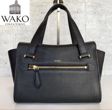 긴자 와코 WAKO 주름 가죽 핸드백