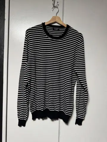 zara 보더 체인 니트 L