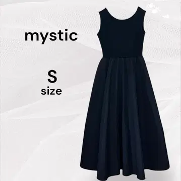 mystic 슬리브리스 롱 원피스 콤비네이션 원피스 블랙