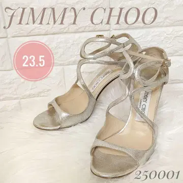 [새상품급] JIMMYCHOO 지미추 실버 라메 샌들 23.5