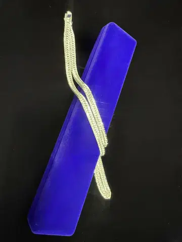 [인기 규격] 925 흰금 로듐 코팅 트리플 컷 12면 50cm
