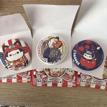 NARUTO 우치하 사스케 냐루토 캔뱃지 3세트