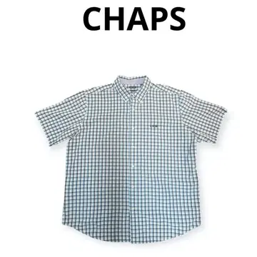 [여름 아이템] US 구제 CHAPS 빅 사이즈 반팔 체크 셔츠 XXL