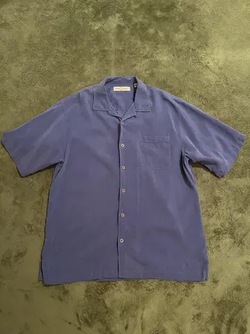 TommyBahama 오픈 카라 실크 셔츠 라이트 퍼플 L 00s~