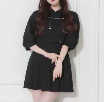 pium 지퍼 후드 맨투맨 셋업