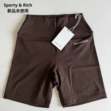 Sporty & Rich 브라운 숏 레깅스 M 사이즈