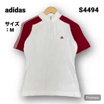 [즉시 구매 OK] adidas 반팔 니트 니트 셔츠 사이즈 M 화이트