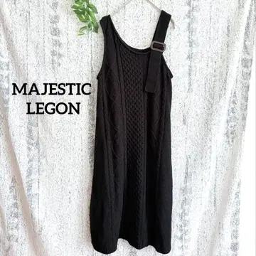 [ MAJESTIC LEGON ] 슬리브리스 니트 원피스 슬릿 (M)