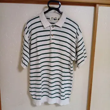 TAZU collection 피케 셔츠 2L 스트라이프 마 혼방