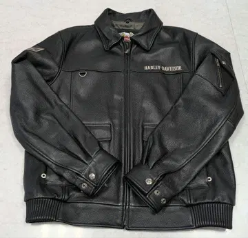 HARLEY-DAVIDSON 블랙 가죽 자켓 중고 남성용 L 사이즈