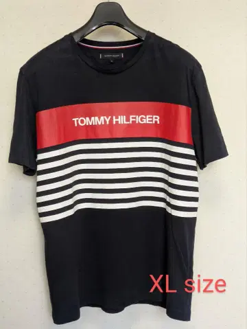 TOMMY HILFIGER XL 사이즈 스트라이프 티셔츠