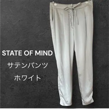STATE OF MIND 새틴 팬츠 화이트