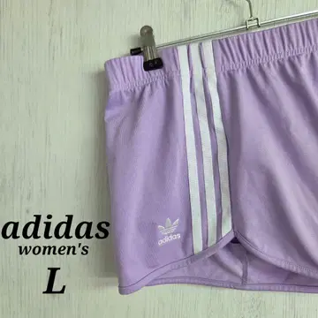 [레어] 아디다스 오리지널 여성용 숏팬츠 L 자수 로고 보라색