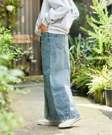 프릭스스토어 커비 데님 스커트 블루 M
