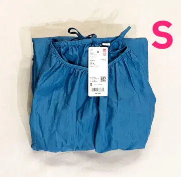 UNIQLO 홀터넥 원피스 슬리브리스 블루 S 사이즈 유니클로