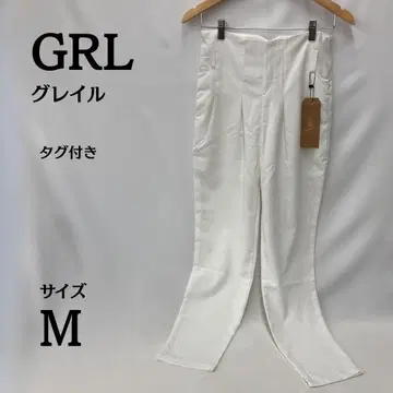 택 포함 새상품 그레일 GRL 화이트 팬츠 M 사이즈 미사용