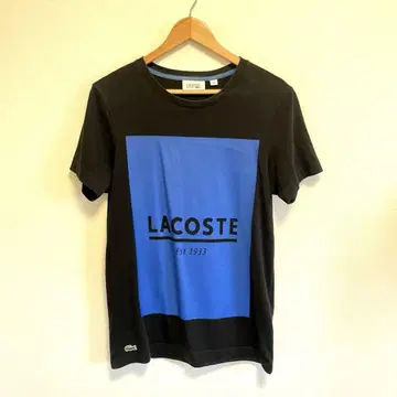 LACOSTE 스포츠 티셔츠 로고 블랙 3 남성용