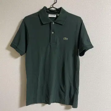 LACOSTE CLASSIC FIT 다크 그린 피케 셔츠 US XS