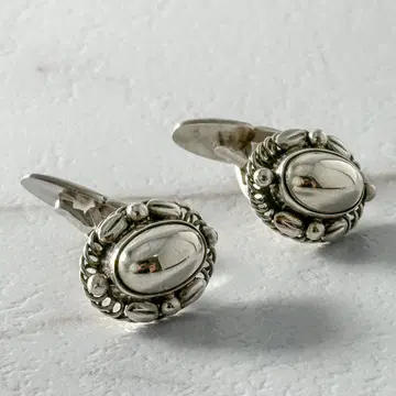 GEORG JENSEN 17 커프스 커프 링크 실버 925