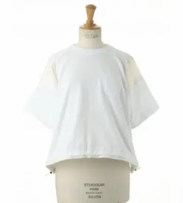 Sacai 사카이 jersey and satin 티셔츠