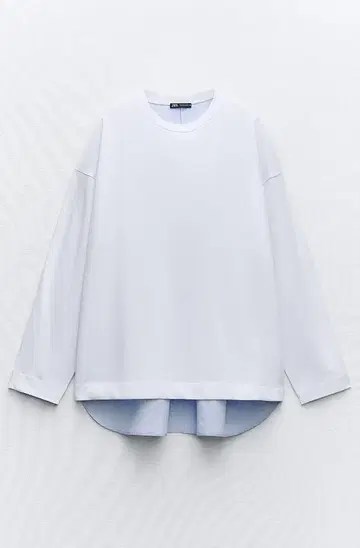 ZARA 롱 슬리브 대비 T셔츠 M 미사용 새상품