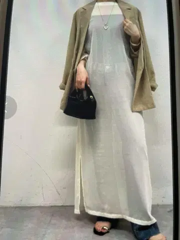 새상품 Loungedress 시어 원피스 화이트