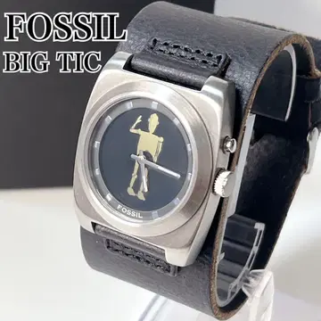 미사용급 [ 레어 ] FOSSIL BIGTIC 로봇 가죽 Y2K 작동품