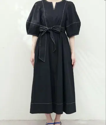 [미사용] natural couture 데님 롱 원피스 L