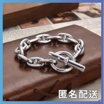 앵커 체인 실버 925 쉐느당클 스타일 팔찌 각인 있음