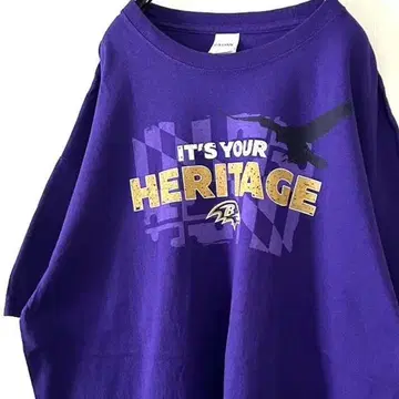 IT'S YOUR HERITAGE 티셔츠 XL 퍼플 보라색 구제 의류