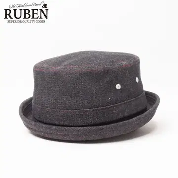 새상품 RUBEN 데님 포크파이 햇 블랙